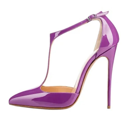 Funki Findz | Shoes | Women's Patent High Heel T-Strap Stilettos