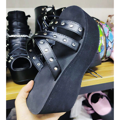 Funki Findz | Shoes | Women's Gothic Platform Wedge Sandals