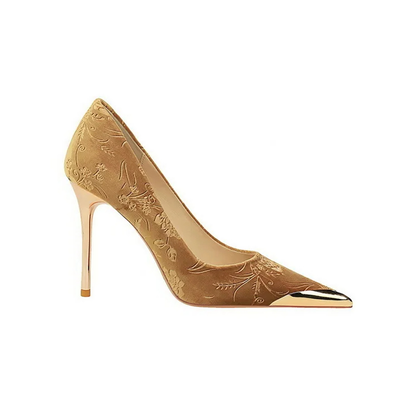 Funki Findz | Shoes | Women's Metal Toe Embroidered Pumps