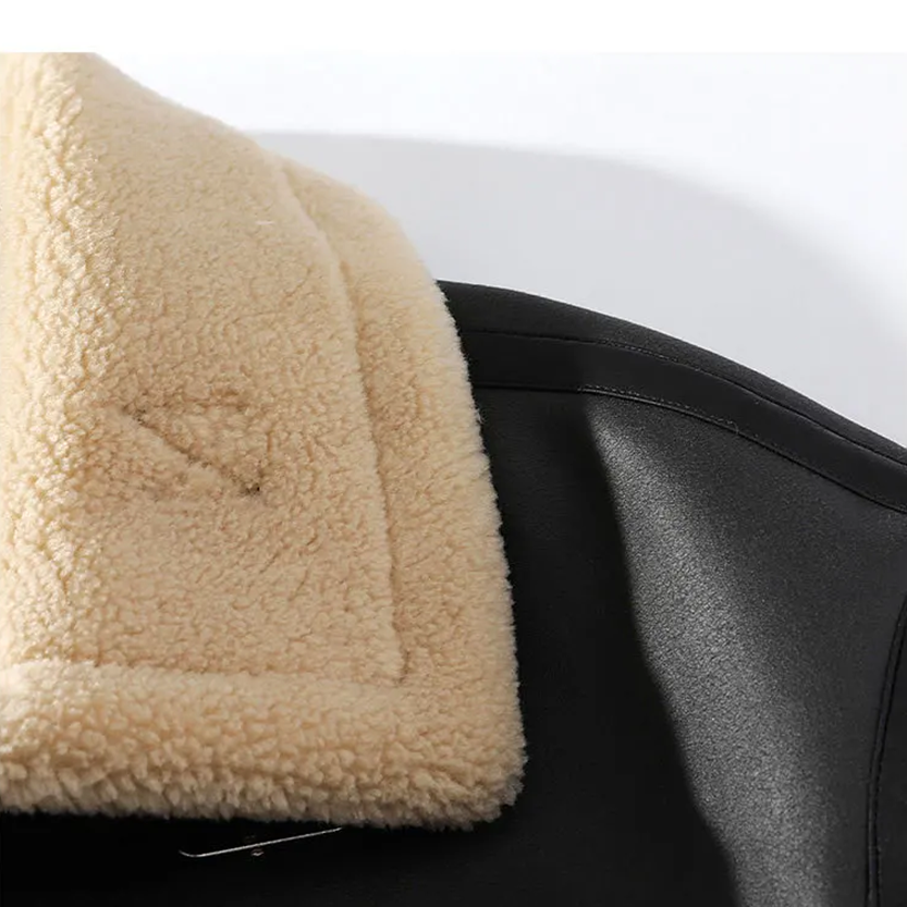 Funki Findz | Jackets | Men's Faux Leather and Sheepskin Jacket