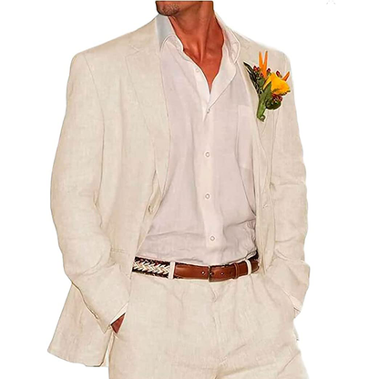 Funki Findz | Suits | Men's 2 Pcs Linen Beach Wedding Suit