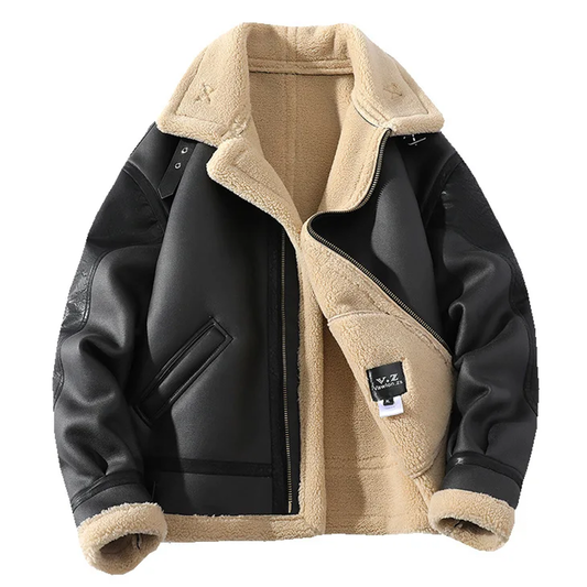 Funki Findz | Jackets | Men's Faux Leather and Sheepskin Jacket