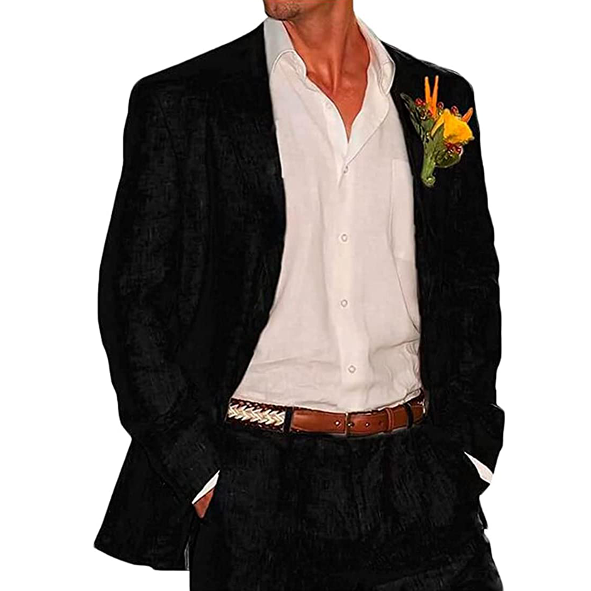Funki Findz | Suits | Men's 2 Pcs Linen Beach Wedding Suit