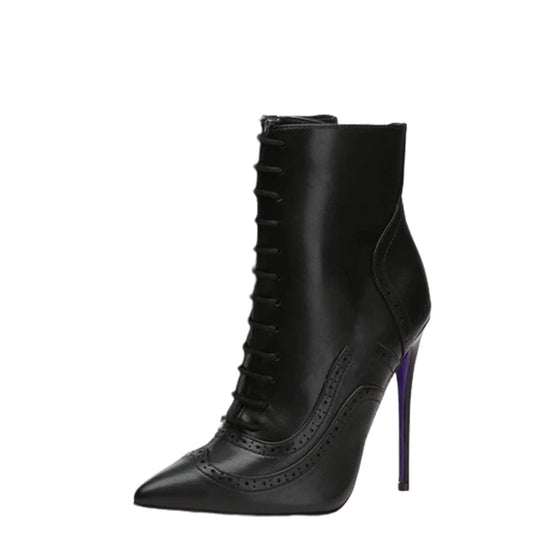 Funki Findz | Boots | Women's Lace Up Pointy Ankle Boots