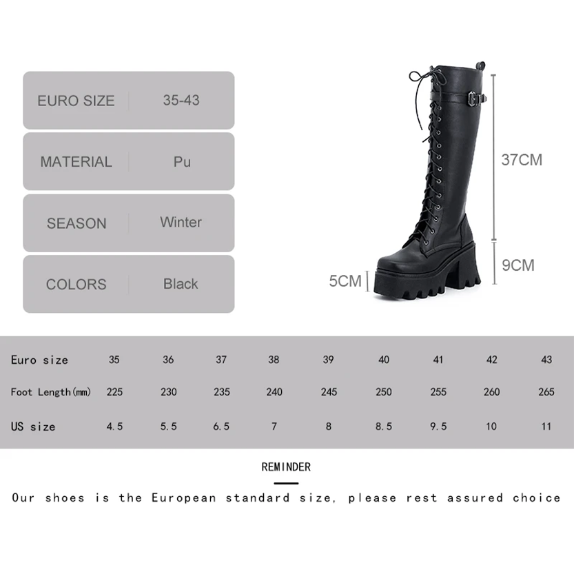 Funki Findz | Boots | Women's Lace Up Chunky Platform Boots