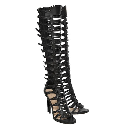 Funki Findz | Boots | Women's Roman Gladiator Lace Up Stilettos