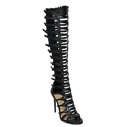 Funki Findz | Boots | Women's Roman Gladiator Lace Up Stilettos