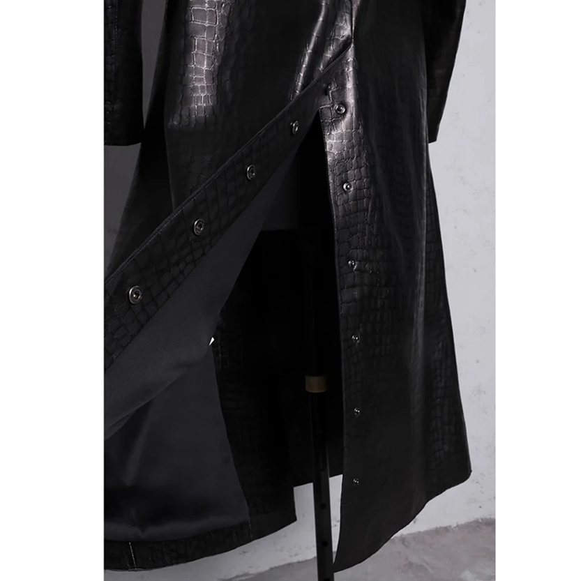 Funki Findz | Jackets | Women's Aligator Print Faux Leather Coat