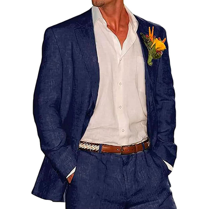 Funki Findz | Suits | Men's 2 Pcs Linen Beach Wedding Suit