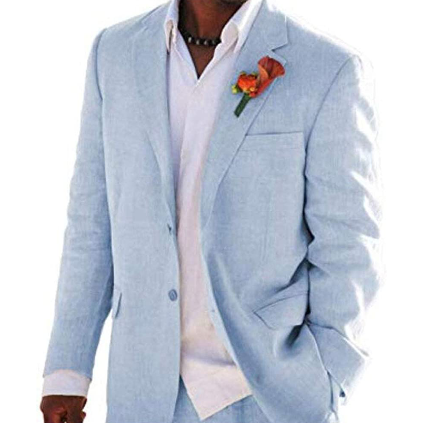 Funki Findz | Suits | Men's 2 Pcs Linen Beach Wedding Suit