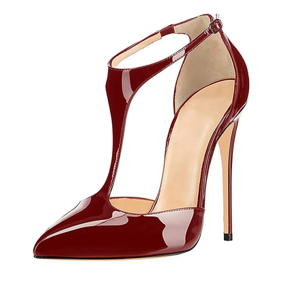 Funki Findz | Shoes | Women's Patent High Heel T-Strap Stilettos
