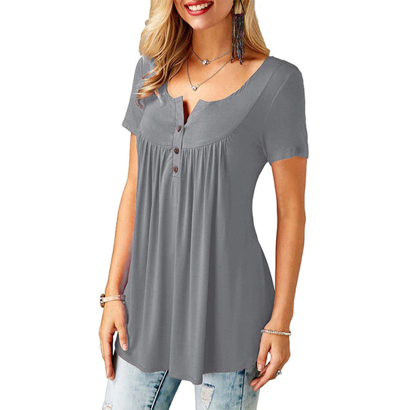 Funki Findz | Shirts | Women's Short Sleeve Loose Casual Blouse