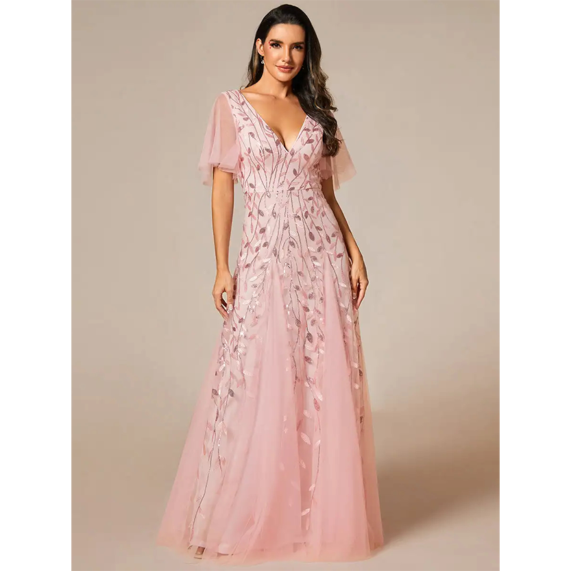 Funki Findz | Dresses | Women's Long Sequin Lace Formal Dress