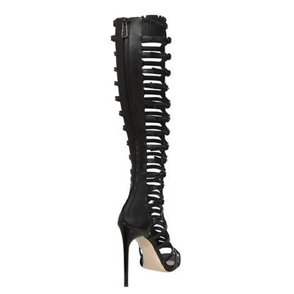 Funki Findz | Boots | Women's Roman Gladiator Lace Up Stilettos