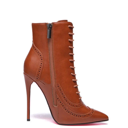 Funki Findz | Boots | Women's Lace Up Pointy Ankle Boots