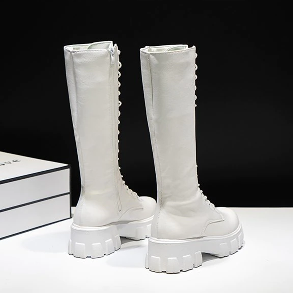 Funki Findz | Boots | Women's Knee-High Platform Lace Up Boot