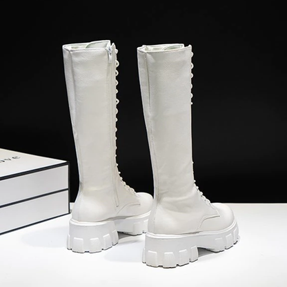 Funki Findz | Boots | Women's Knee-High Platform Lace Up Boot