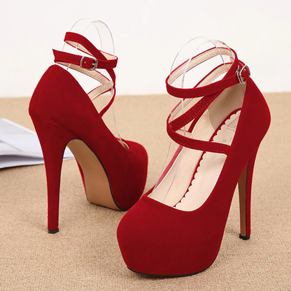 Funki Findz | Shoes | Women's Super High Cross Strap Platforms