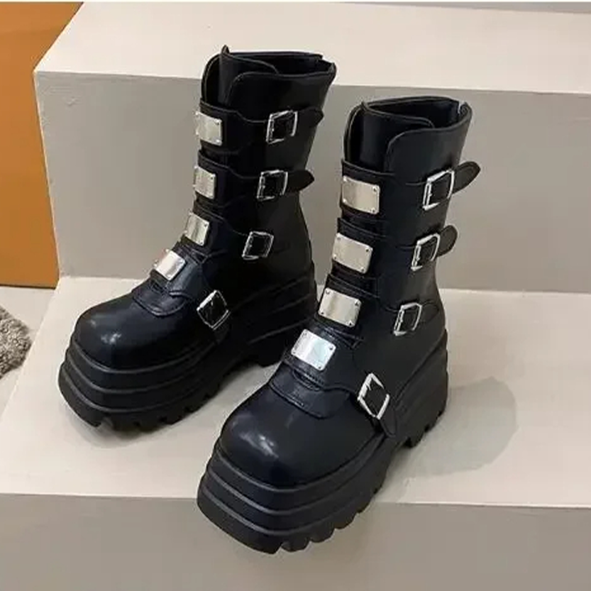 Funki Findz | Boots | Women's Gothic Metal Plate Platform Boots