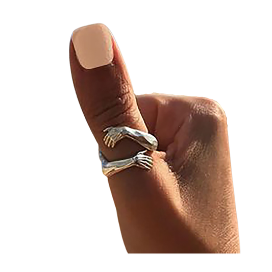 Funki Findz | Rings | Unisex Adjustable Holding Hands Hug Ring