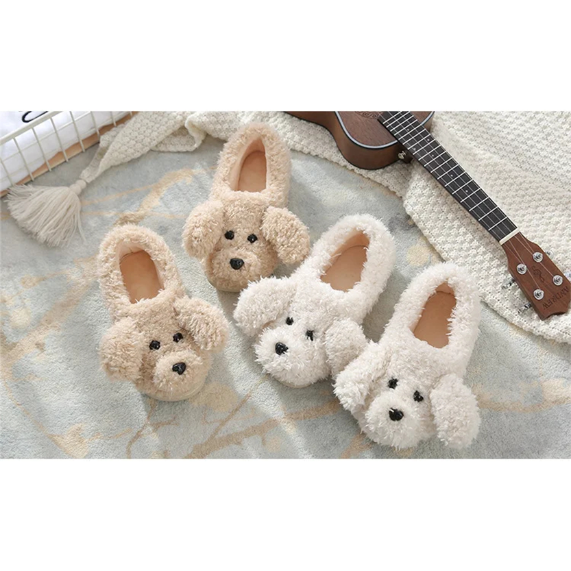 Funki Findz | Shoes | Women's Fluffy Cartoon Dog Fur Slippers