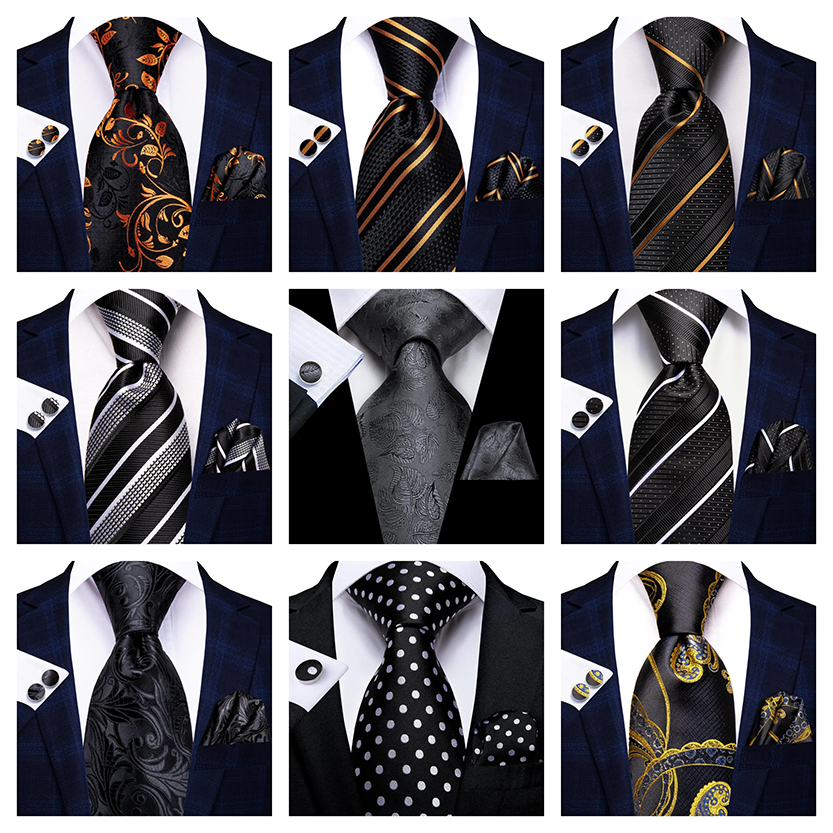 Funki Findz | Neckties | Men's 100% Silk Luxury 3Pcs Tie Sets