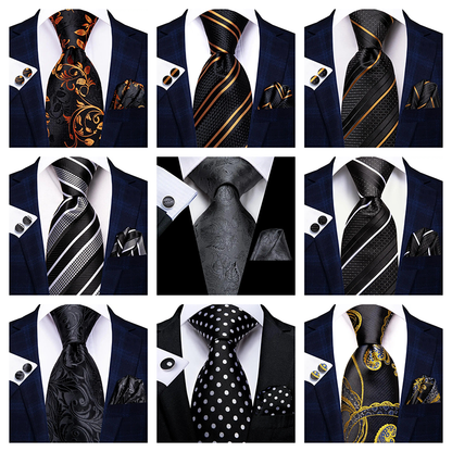 Funki Findz | Neckties | Men's 100% Silk Luxury 3Pcs Tie Sets