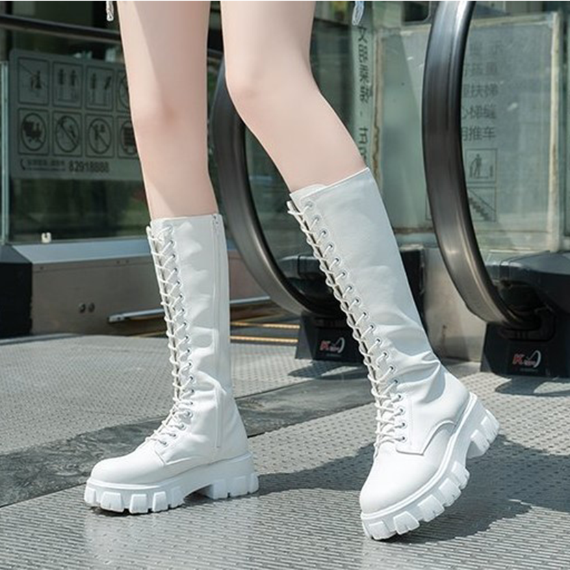 Funki Findz | Boots | Women's Knee-High Platform Lace Up Boot