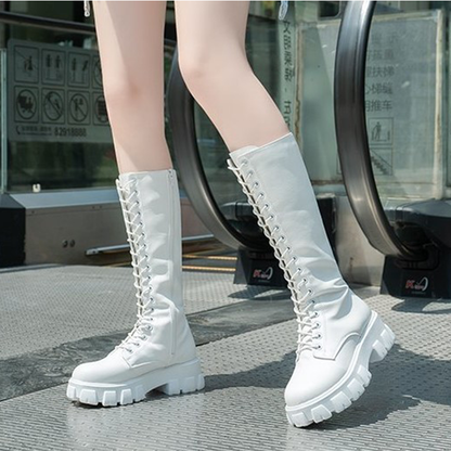 Funki Findz | Boots | Women's Knee-High Platform Lace Up Boot