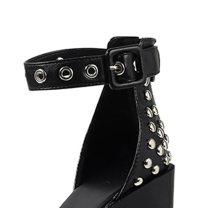 Funki Findz | Shoes | Women's Goth Rivet Dress Platform Sandal