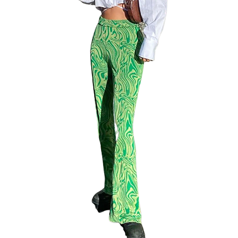 Funki Findz | Pants | Women's Ripple Print Flared Bell Bottoms