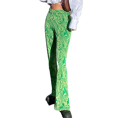 Funki Findz | Pants | Women's Ripple Print Flared Bell Bottoms
