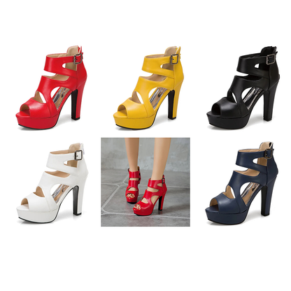 Funki Findz | Shoes | Women's Block Heeled Platform Sandals