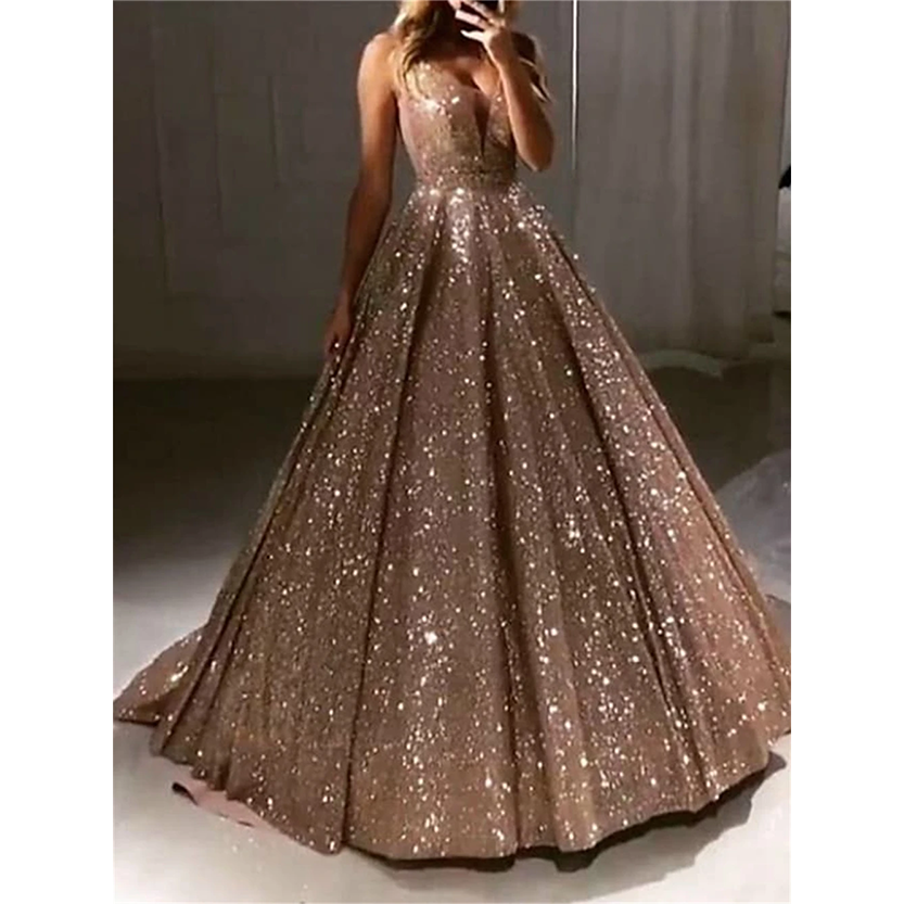 Funki Findz | Dresses | Women's Long Sparkly Sequin Ball Gown