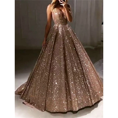Funki Findz | Dresses | Women's Long Sparkly Sequin Ball Gown