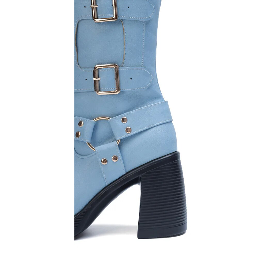 Funki Findz | Boots | Women's Gothic Punk Multi-Buckle Boots