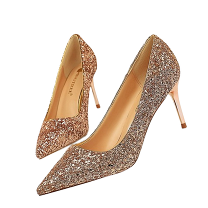 Funki Findz | Shoes | Women's High Heel Glitter Prom Pumps