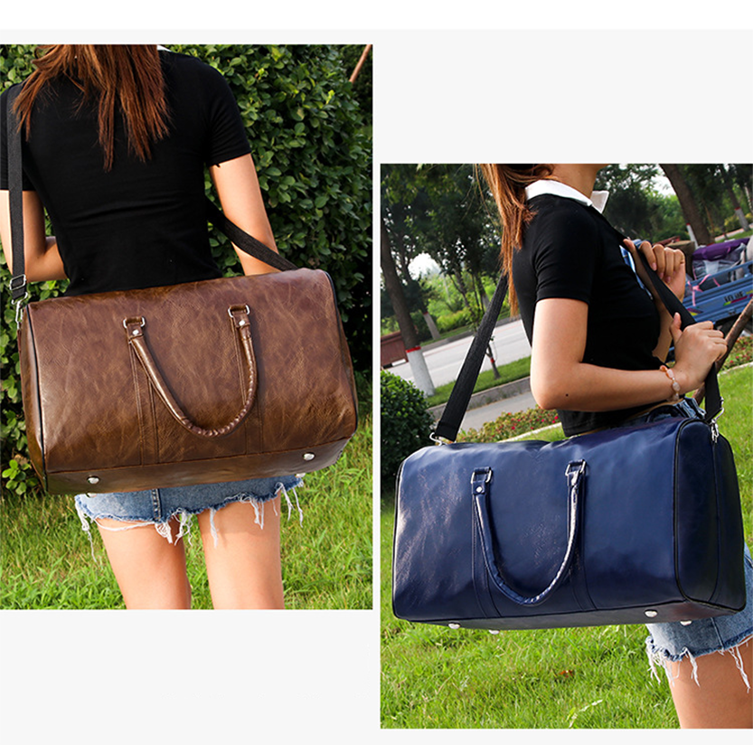 Funki Findz | Bags | Travel Bags | Faux Leather Overnight Bag
