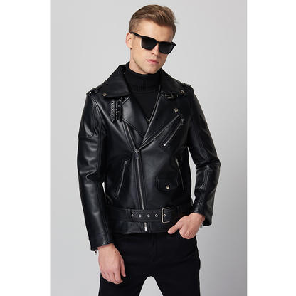 Funki Findz | Jackets | Men's Stylish Faux Leather Biker Jacket