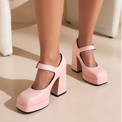 Funki Findz | Shoes | Women's Chunky Heel Platform Mary Janes