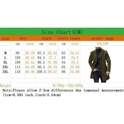 Funki Findz | Jackets | Men's Mid Thigh Lightweight Woolen Coat