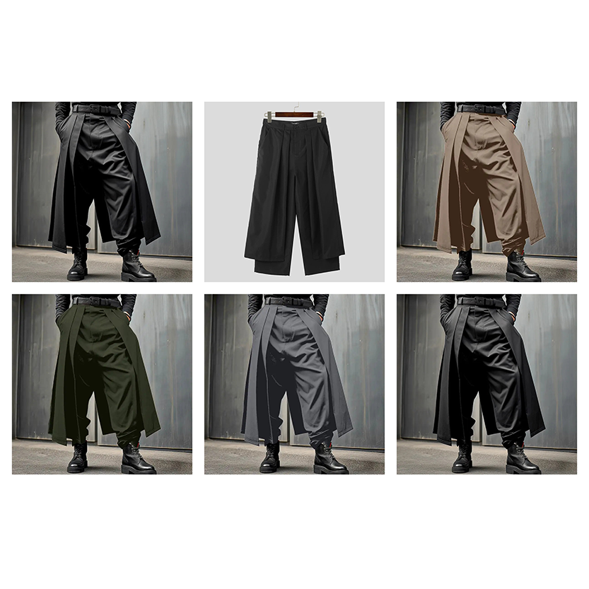 Funki Findz | Skirts | Men's Women's Irregular Pleated Pant/Skirt