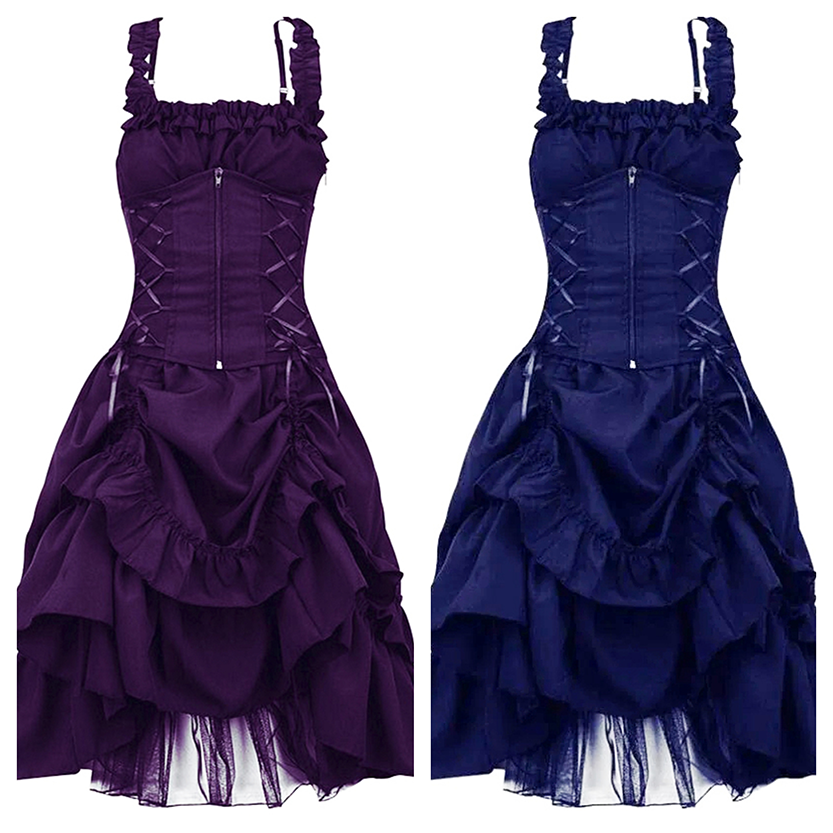 Funki Findz | Dresses | Women's Gothic Lace Up Victorian Dress