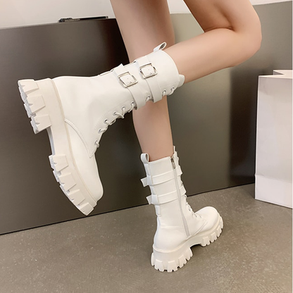 Funki Findz | Boots | Women's Chunky Motorcycle Punk Boots