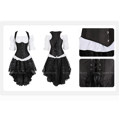 Funki Findz | Dresses | Women's Steampunk Top Corset Skirt Set
