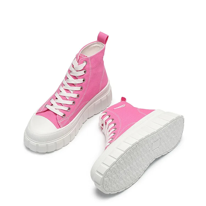 Funki Findz | Boots | Women's Casual Canvas Lace Up Sneakers
