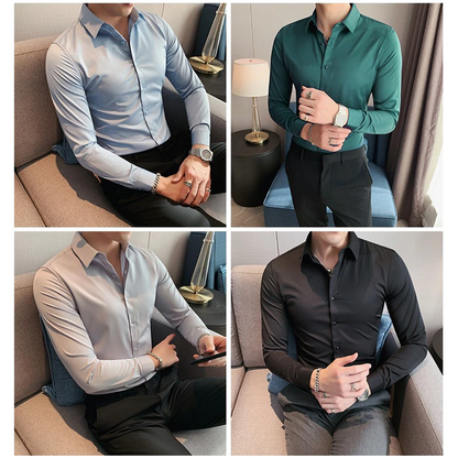 Funki Findz | Shirts | Men's Slim Fit British Style Dress Shirt 7XL