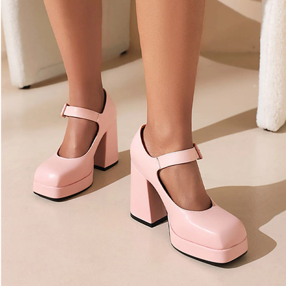 Funki Findz | Shoes | Women's Chunky Heel Platform Mary Janes