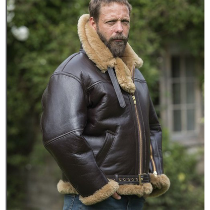 Funki Findz | Jackets | Men's Warm Faux Fur and Leather Jacket