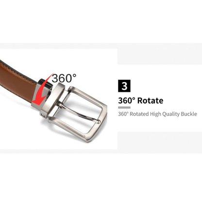 Funki Findz | Belts | Men's Luxury Leather Belt Reversible Buckle
